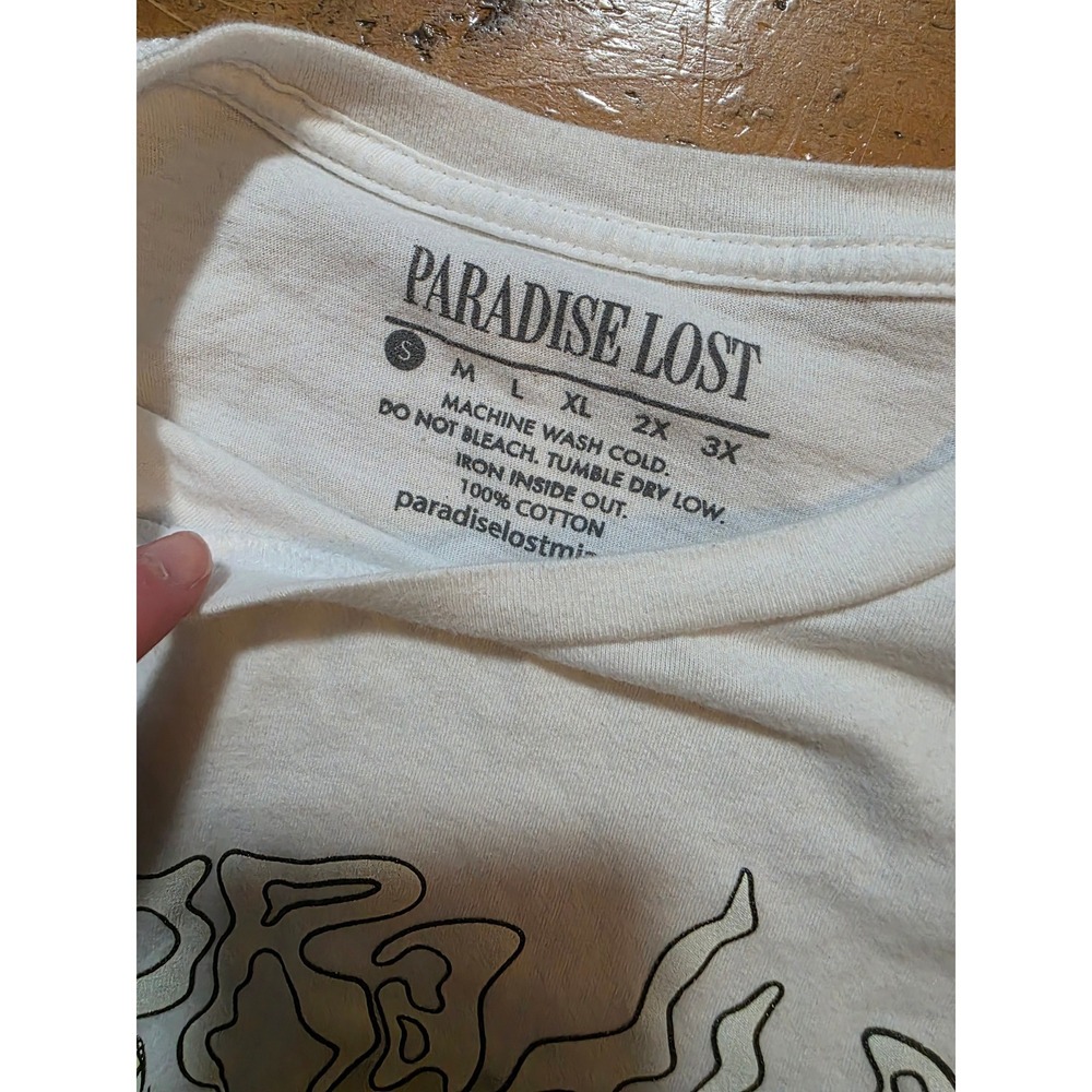 Paradise Lost Meditating Frog Graphic Tee White Cotton T-Shirt Mens Small S - Picture 2 of 3